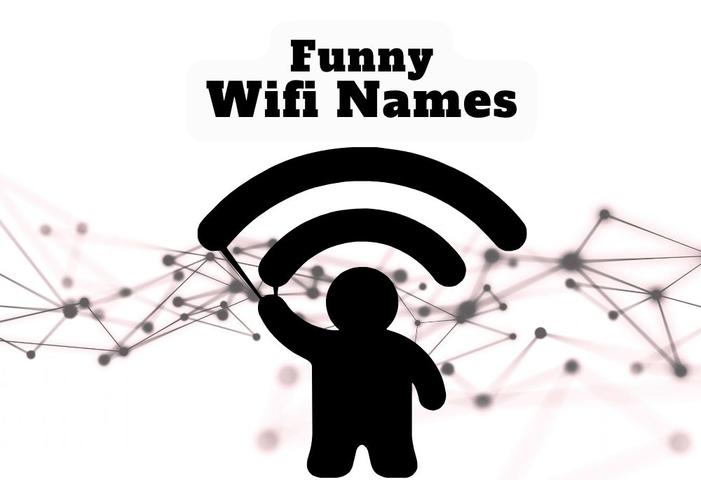 A text title funny wifi names with network icon