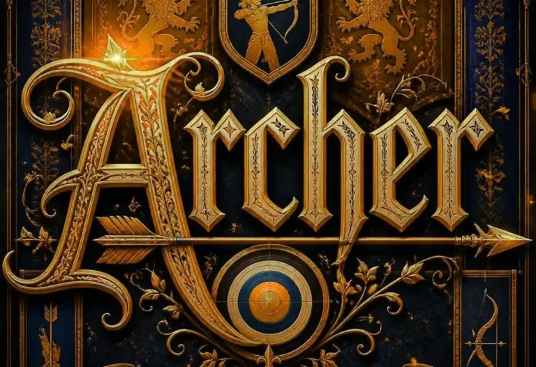 A archer names tag with archer