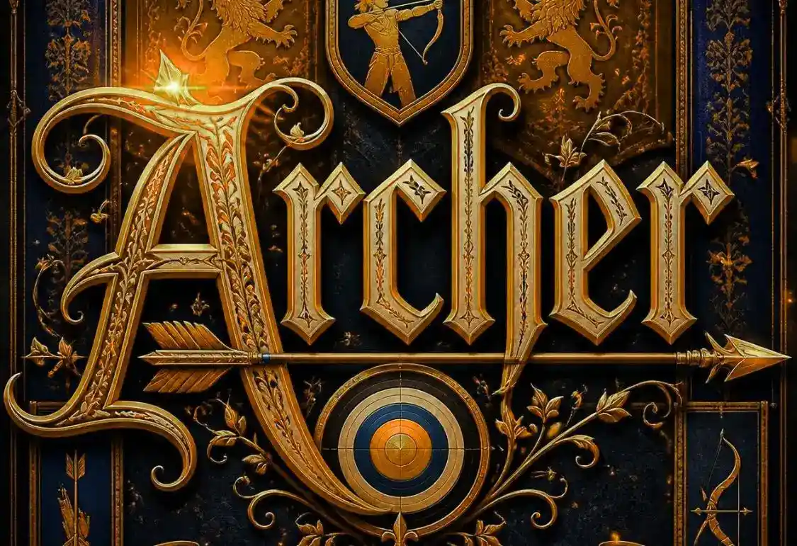 A archer names tag with archer
