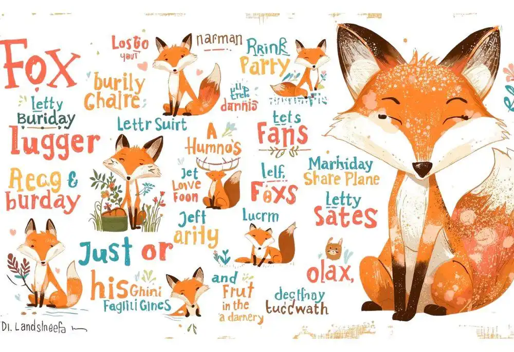 a creative fox image with fox names
